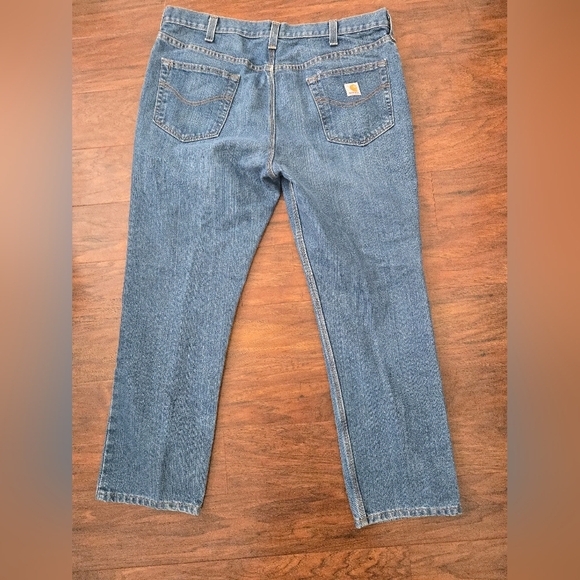 Carhartt Mens 40x30 Straight Leg Jeans Traditional Fit Blue Jeans 14806 - Picture 1 of 6